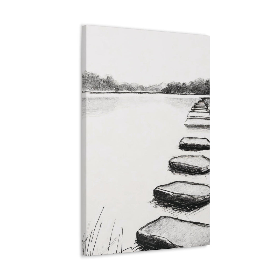 Canvas Wall Art Decor Stepping Stone Still Waters - Decorative | Wall Art