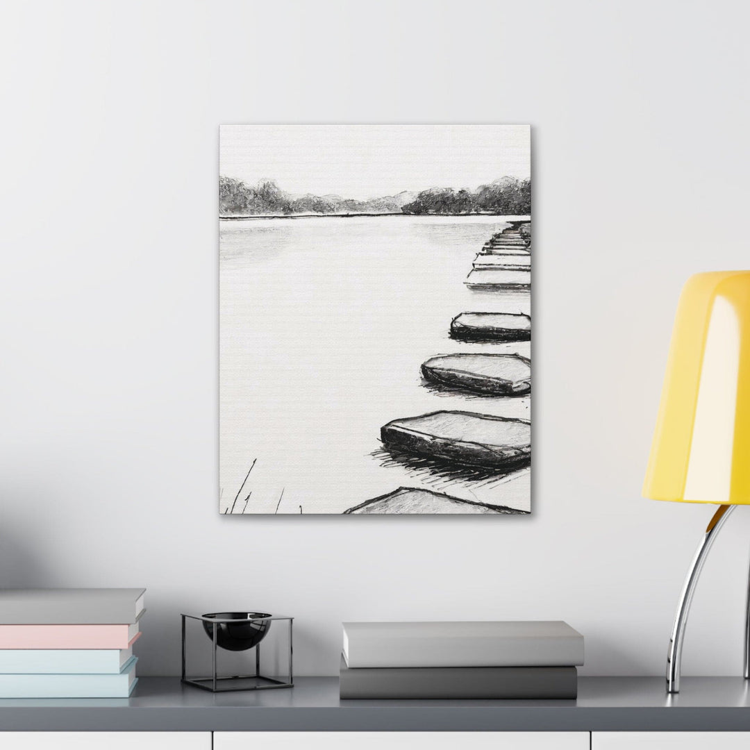 Canvas Wall Art Decor Stepping Stone Still Waters - Decorative | Wall Art