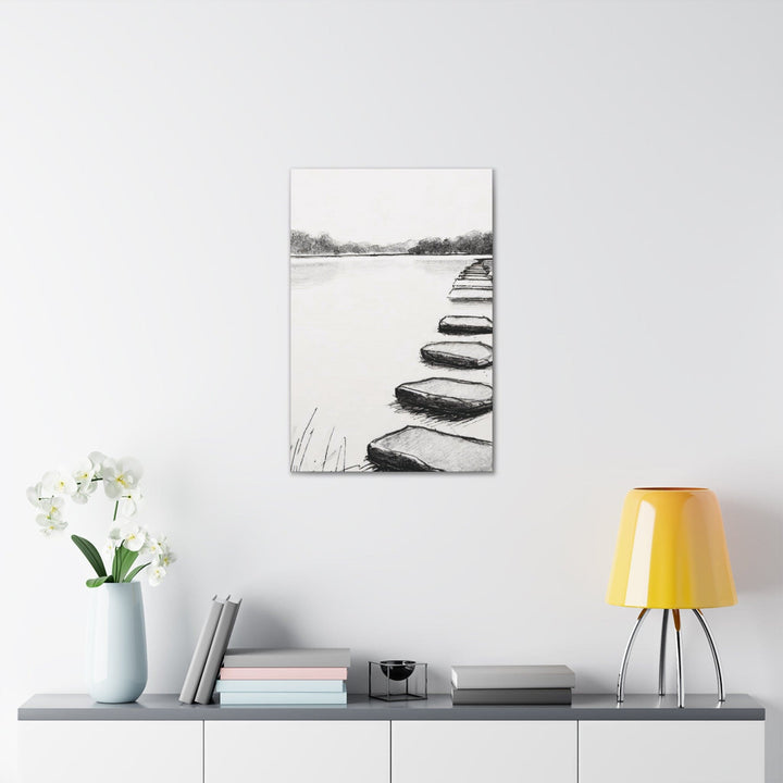 Canvas Wall Art Decor Stepping Stone Still Waters - Decorative | Wall Art