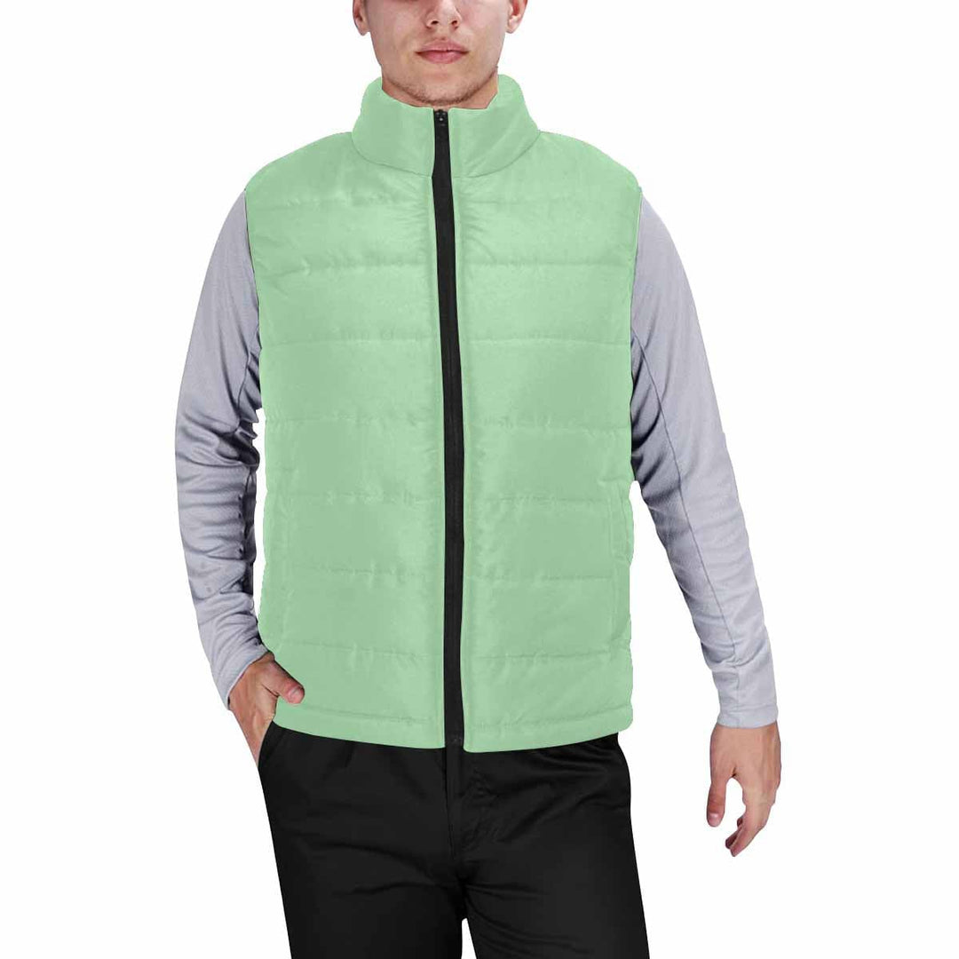 Celadon Green Mens Padded Vest - Mens | Vests