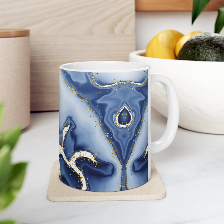 Ceramic Coffee Mug 11oz - Way Maker Blue Design - Decorative/Ceramic Mugs/11oz