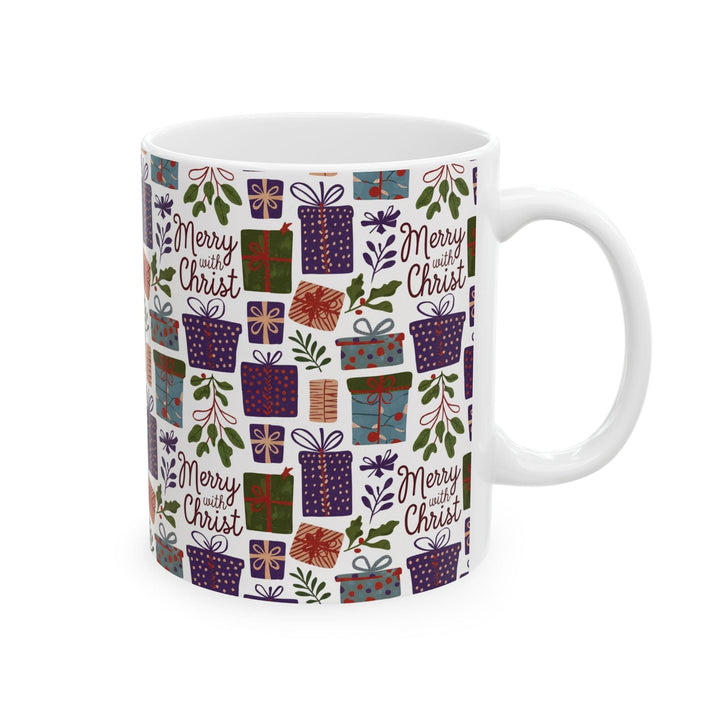 Ceramic Gift Mug - Merry with Christ - Decorative/Ceramic Mugs/11oz/15oz