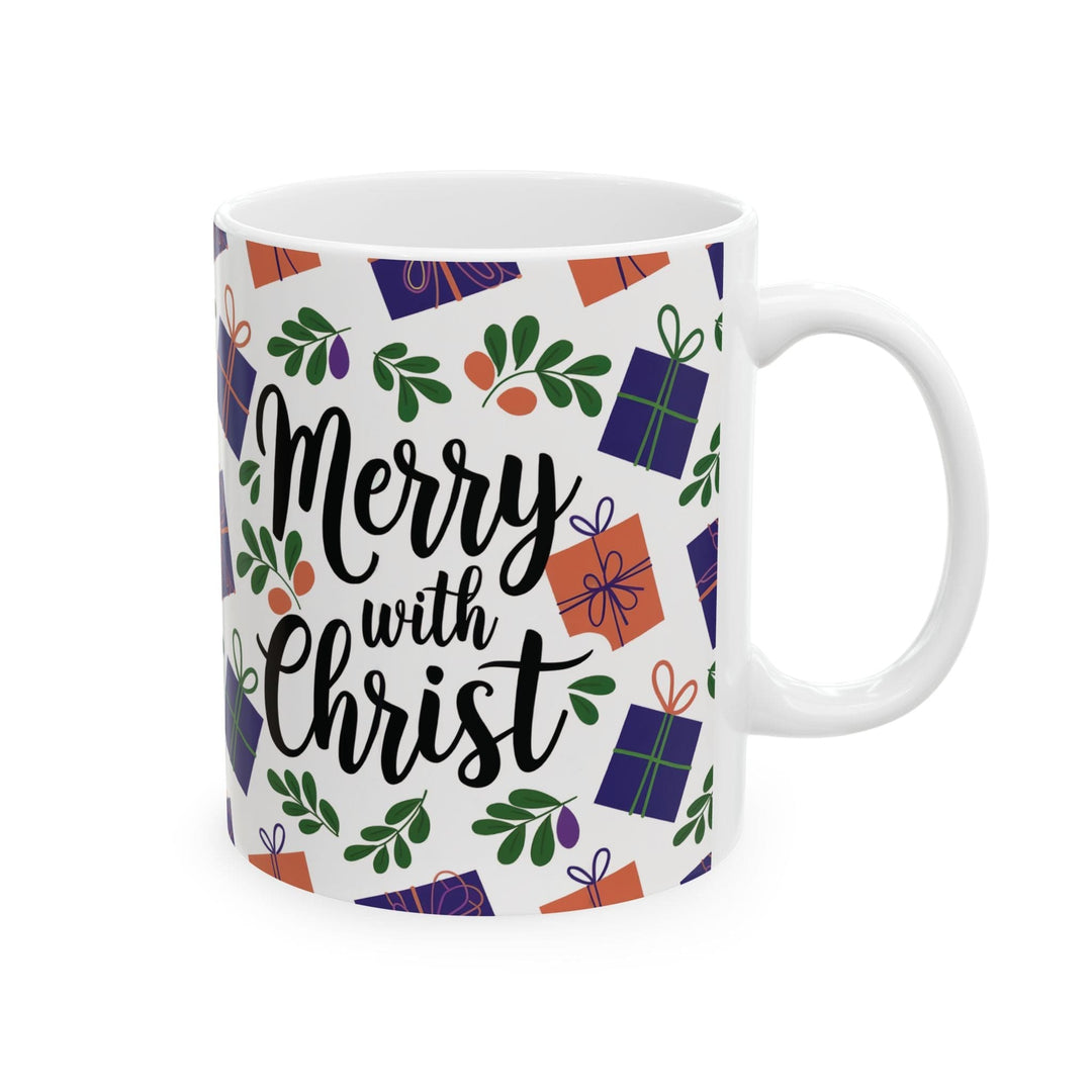 Ceramic Gift Mug - Merry with Christ - Decorative/Ceramic Mugs/11oz/15oz