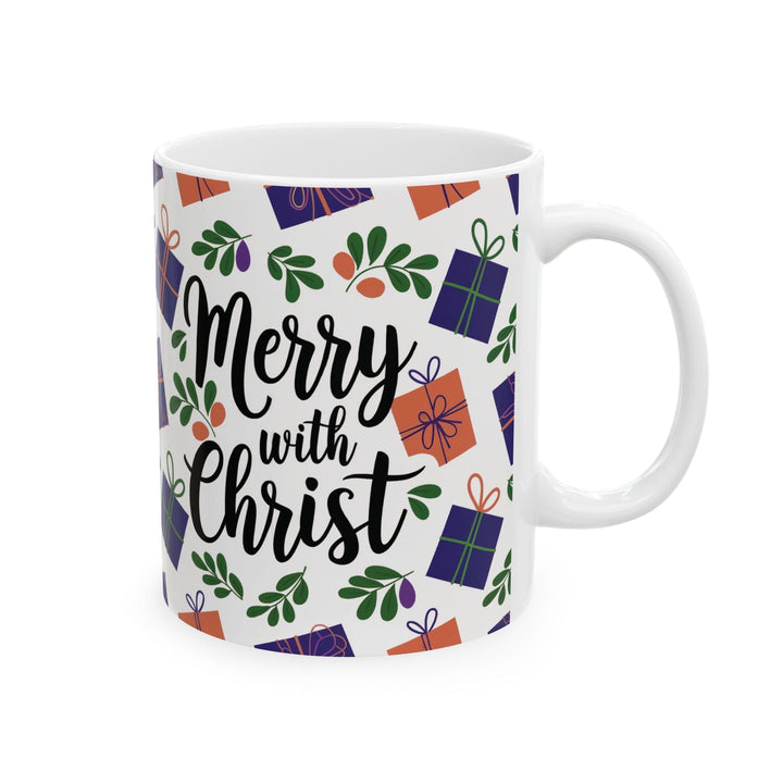 Ceramic Gift Mug - Merry with Christ - Decorative/Ceramic Mugs/11oz/15oz