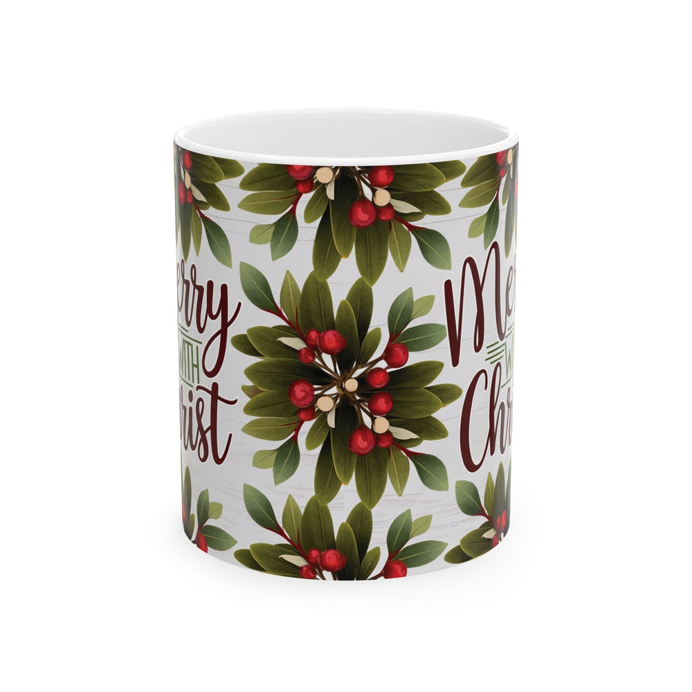 Ceramic Gift Mug - Merry with Christ - Decorative/Ceramic Mugs/11oz/15oz