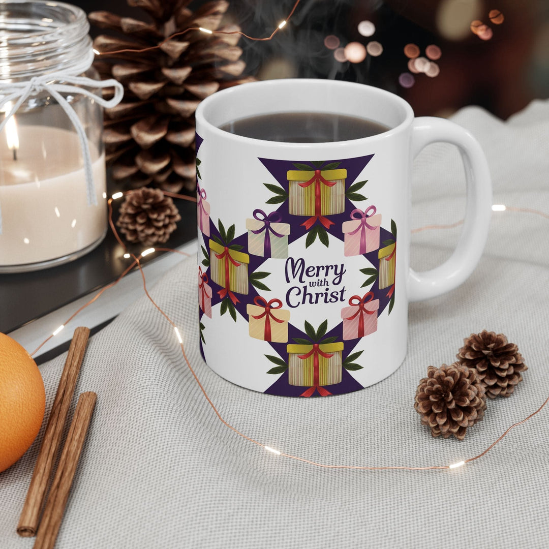 Ceramic Gift Mug - Merry with Christ - Decorative/Ceramic Mugs/11oz/15oz