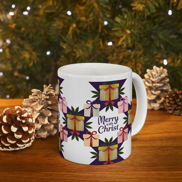Ceramic Gift Mug - Merry with Christ - Decorative/Ceramic Mugs/11oz/15oz