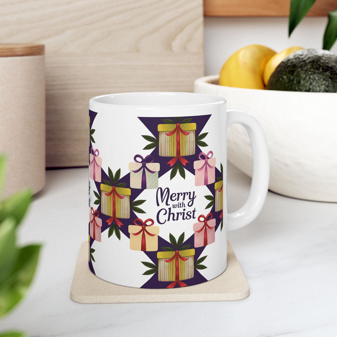 Ceramic Gift Mug - Merry with Christ - Decorative/Ceramic Mugs/11oz/15oz