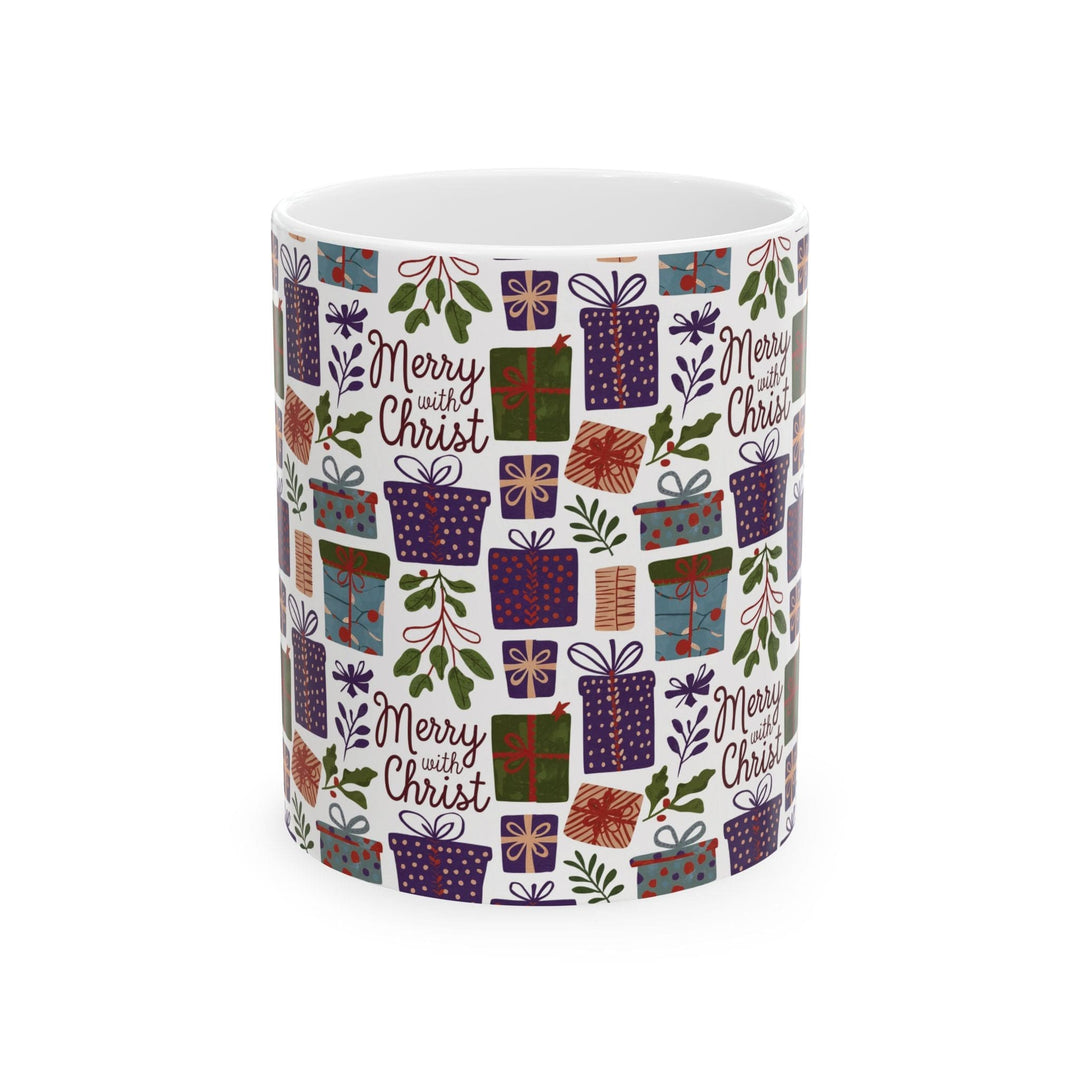 Ceramic Gift Mug - Merry with Christ - Decorative/Ceramic Mugs/11oz/15oz
