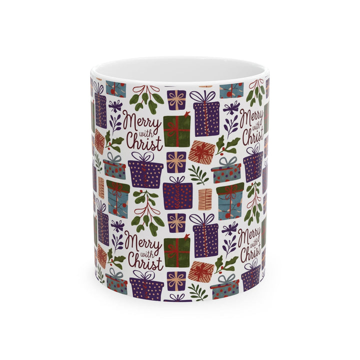 Ceramic Gift Mug - Merry with Christ - Decorative/Ceramic Mugs/11oz/15oz