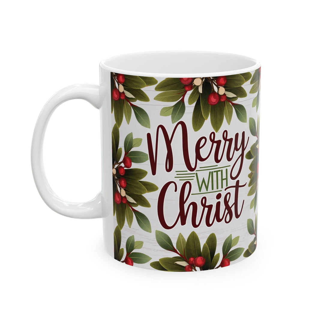 Ceramic Gift Mug - Merry with Christ - Decorative/Ceramic Mugs/11oz/15oz