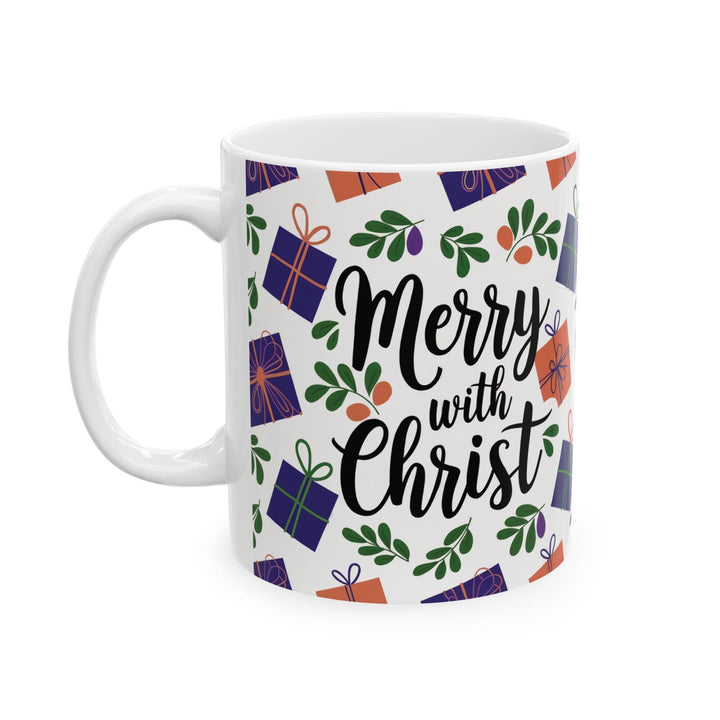 Ceramic Gift Mug - Merry with Christ - Decorative/Ceramic Mugs/11oz/15oz