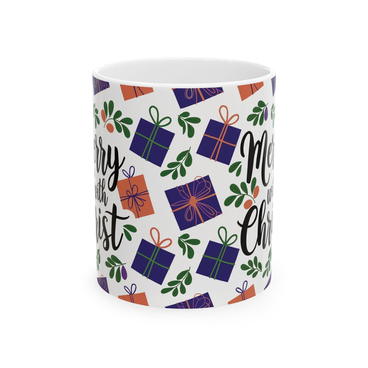 Ceramic Gift Mug - Merry with Christ - Decorative/Ceramic Mugs/11oz/15oz