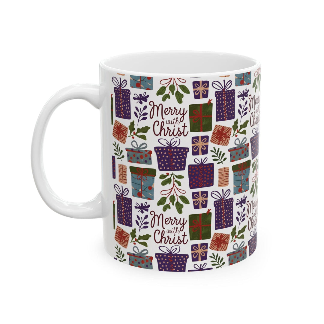 Ceramic Gift Mug - Merry with Christ - Decorative/Ceramic Mugs/11oz/15oz