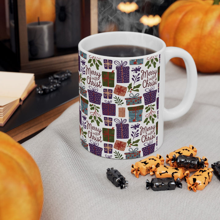 Ceramic Gift Mug - Merry with Christ - Decorative/Ceramic Mugs/11oz/15oz