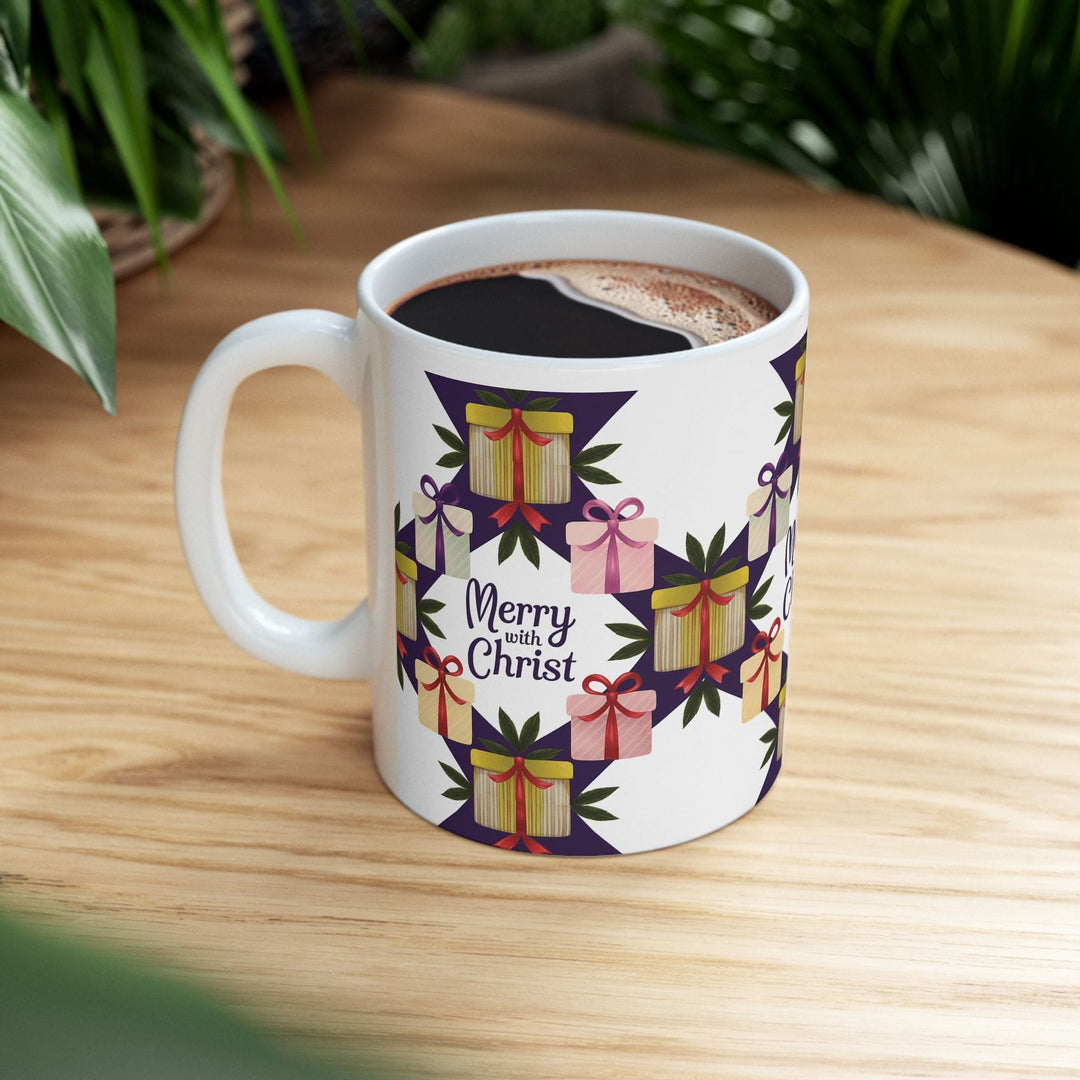 Ceramic Gift Mug - Merry with Christ - Decorative/Ceramic Mugs/11oz/15oz