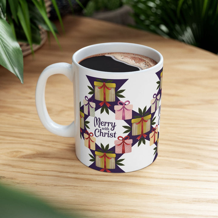 Ceramic Gift Mug - Merry with Christ - Decorative/Ceramic Mugs/11oz/15oz