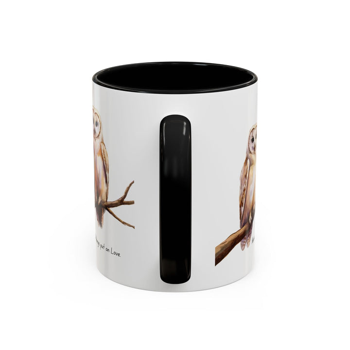 Ceramic Gift Mug - Two White Owls - Scripture Inspired - Above All Things Put