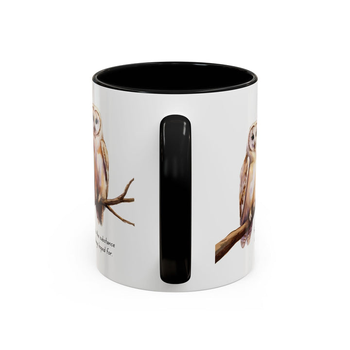 Ceramic Gift Mug - Two White Owls - Scripture Inspired - Faith is the Substance