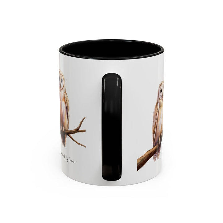 Ceramic Gift Mug - Two White Owls - Scripture Inspired - Faith Worketh by Love