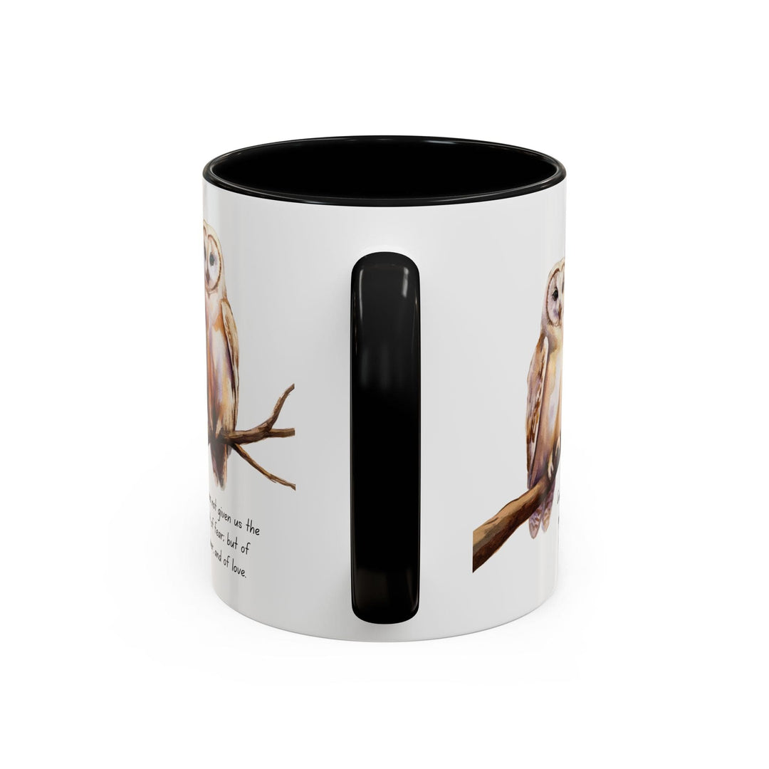 Ceramic Gift Mug - Two White Owls - Scripture Inspired - God has not Given