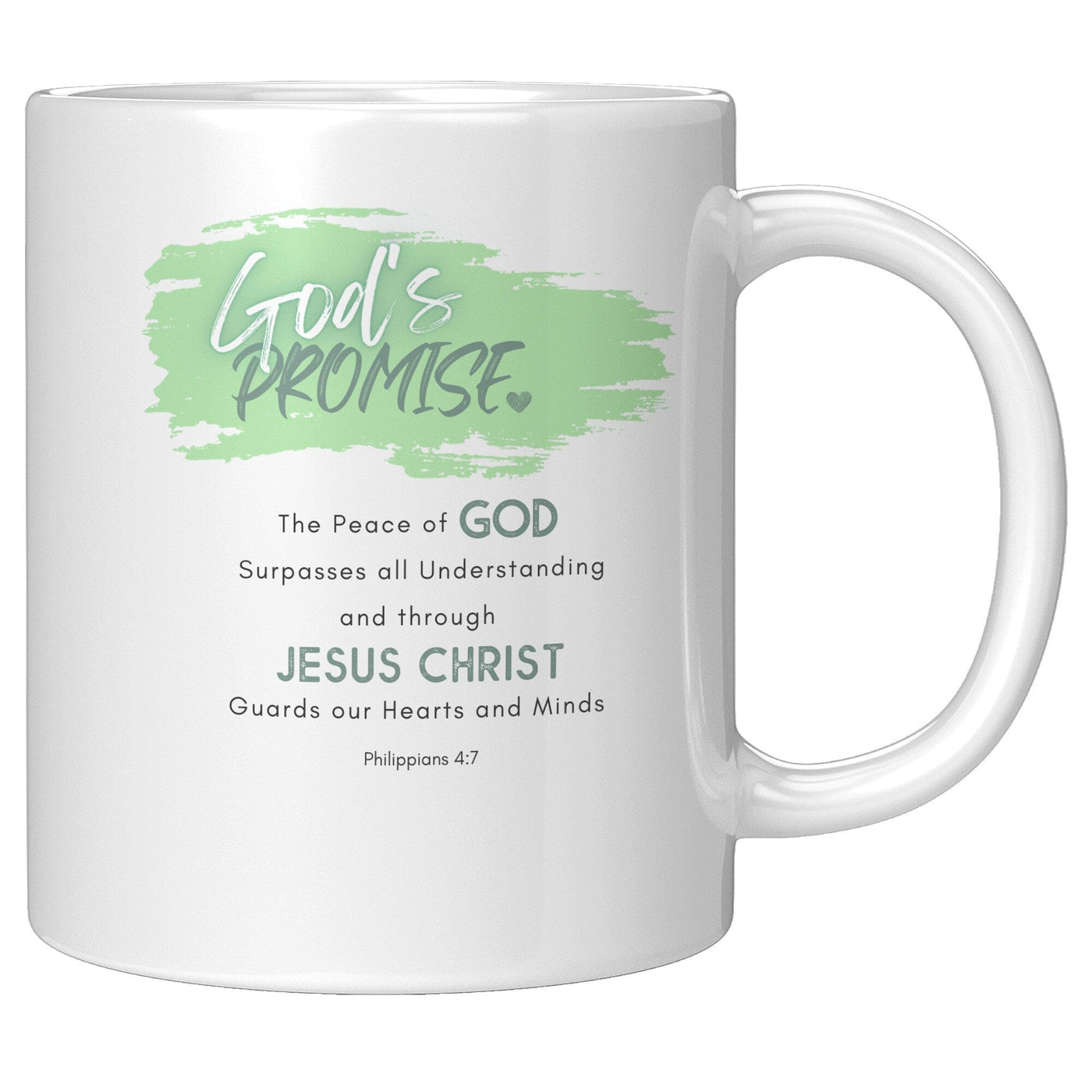 Ceramic Mug - 11oz The Peace Of God Surpasses All Understanding Word Art -