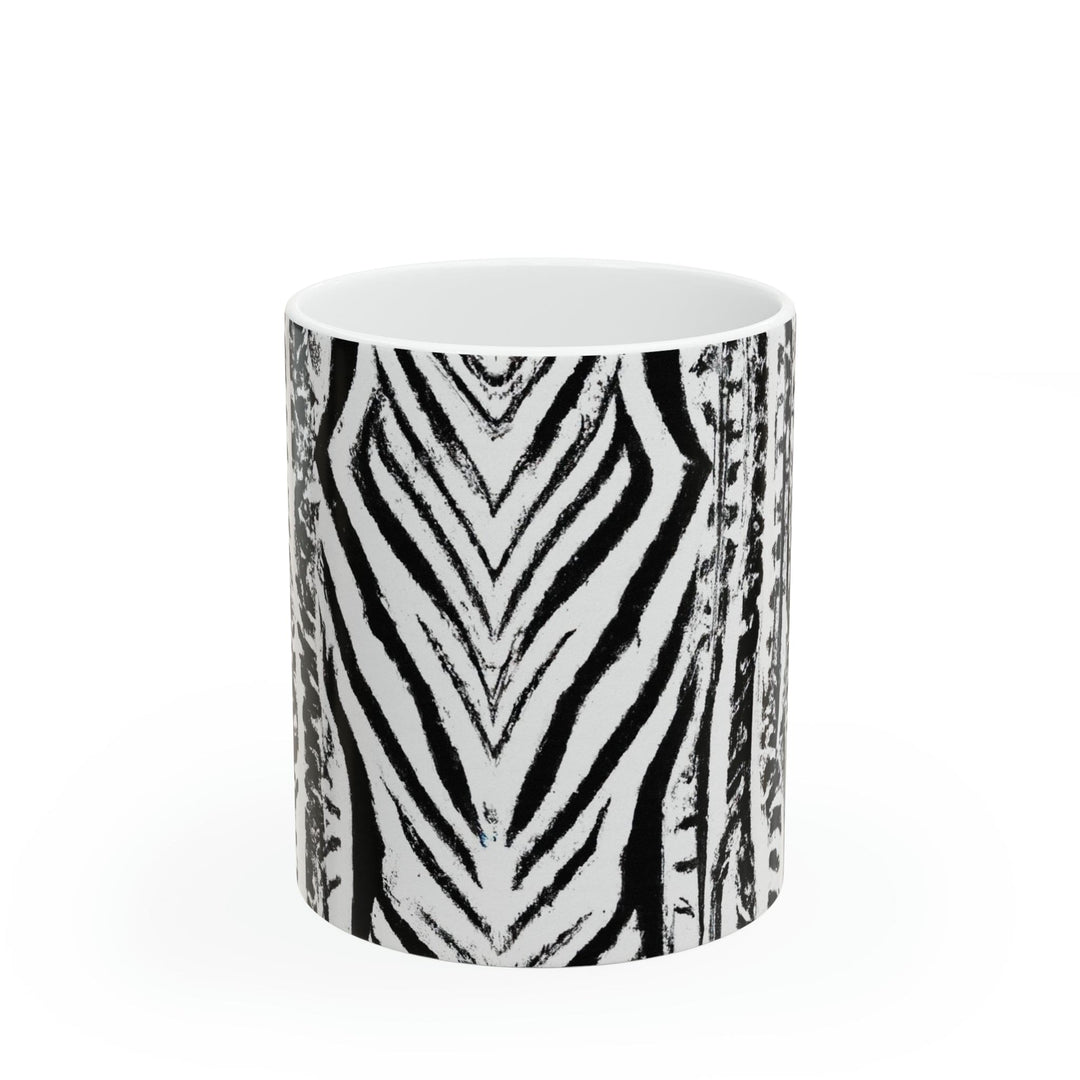 Ceramic Mug 15oz Black and White Native Pattern - Decorative | Ceramic Mugs