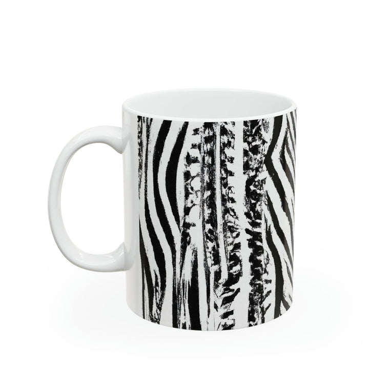 Ceramic Mug 15oz Black and White Native Pattern - Decorative | Ceramic Mugs