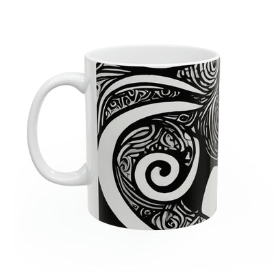 Ceramic Mug 15oz Female Black Line Art Print 7134 - Decorative | Mugs 11oz