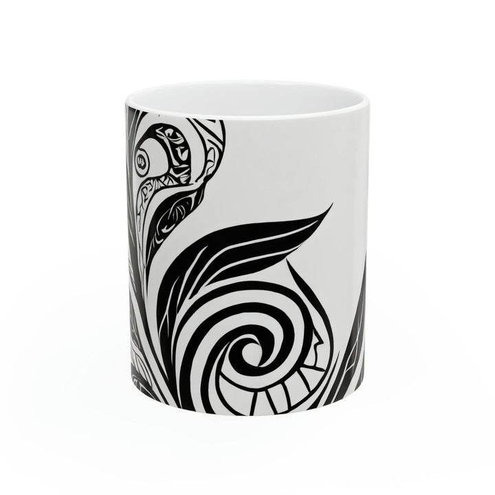 Ceramic Mug 15oz Floral Black Line Art Print 54615 - Decorative | Ceramic Mugs