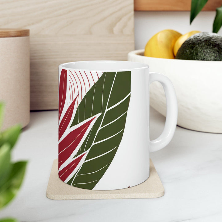 Ceramic Mug 15oz Floral Line Art Print 8333 - Decorative | Ceramic Mugs | 11oz