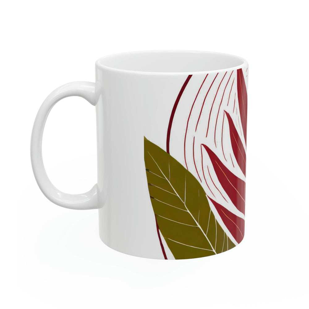 Ceramic Mug 15oz Floral Line Art Print 8333 - Decorative | Ceramic Mugs | 11oz