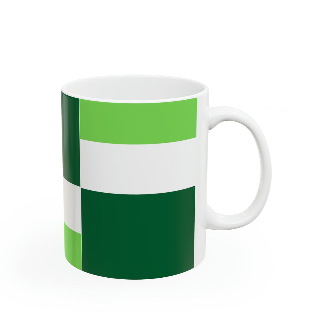 Ceramic Mug 15oz Lime Forest Irish Green Colorblock - Decorative | Ceramic Mugs