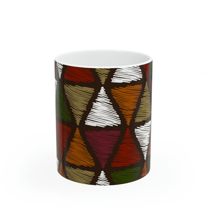 Ceramic Mug 15oz Multicolor Tribal Pattern - Decorative | Ceramic Mugs | 11oz