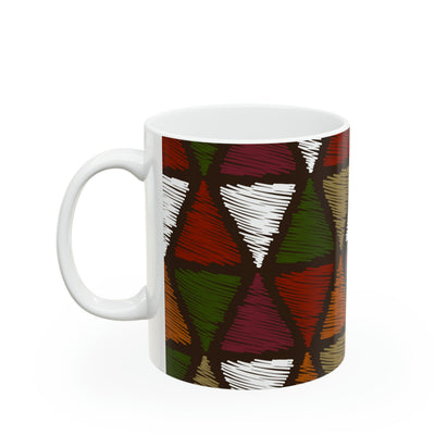 Ceramic Mug 15oz Multicolor Tribal Pattern - Decorative | Mugs 11oz