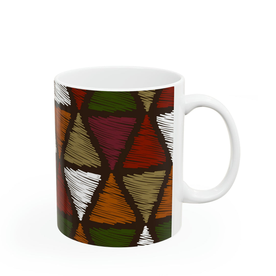 Ceramic Mug 15oz Multicolor Tribal Pattern - Decorative | Ceramic Mugs | 11oz