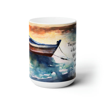 Ceramic Mug 15oz The Peace Of God - Beacon Light Illustration Decorative | Mugs