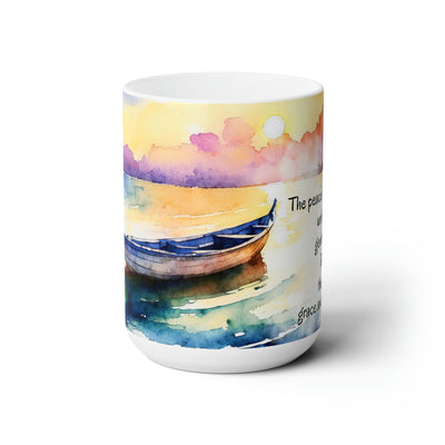 Ceramic Mug 15oz The Peace Of God - Gentle Sunrise Illustration Decorative
