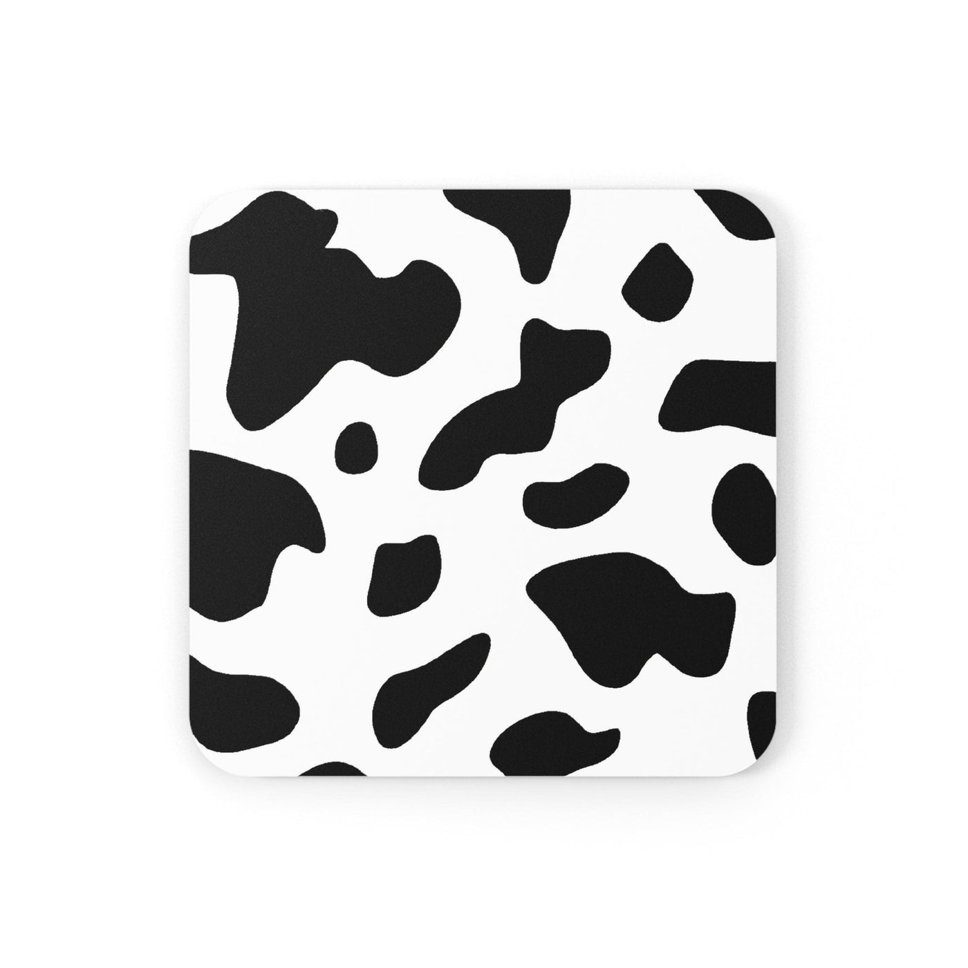 Coaster Set Of 4 For Drinks Black And White Cow Print - Decorative | Coasters