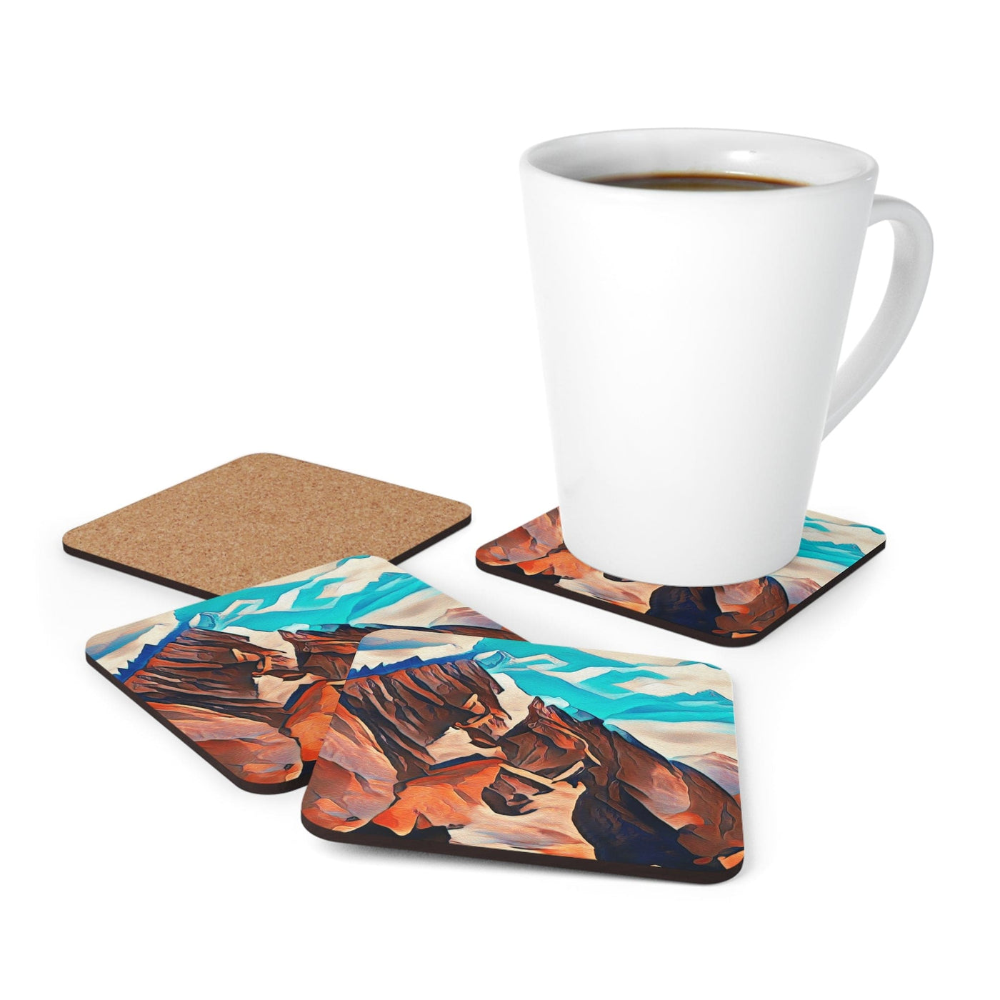 Coaster Set Of 4 For Drinks Brown Horses - Decorative | Coasters