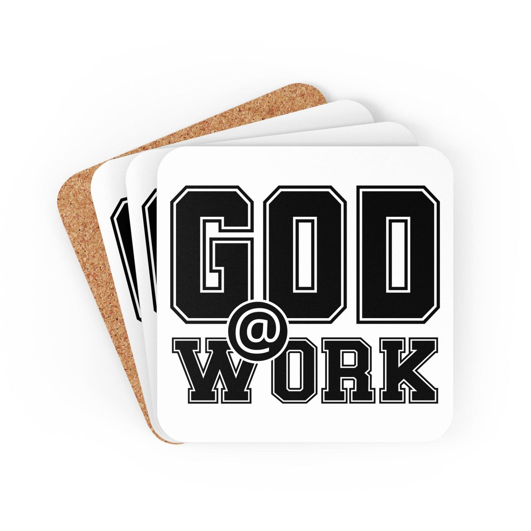 Coaster Set Of 4 For Drinks God @ Work Print - Decorative | Coasters