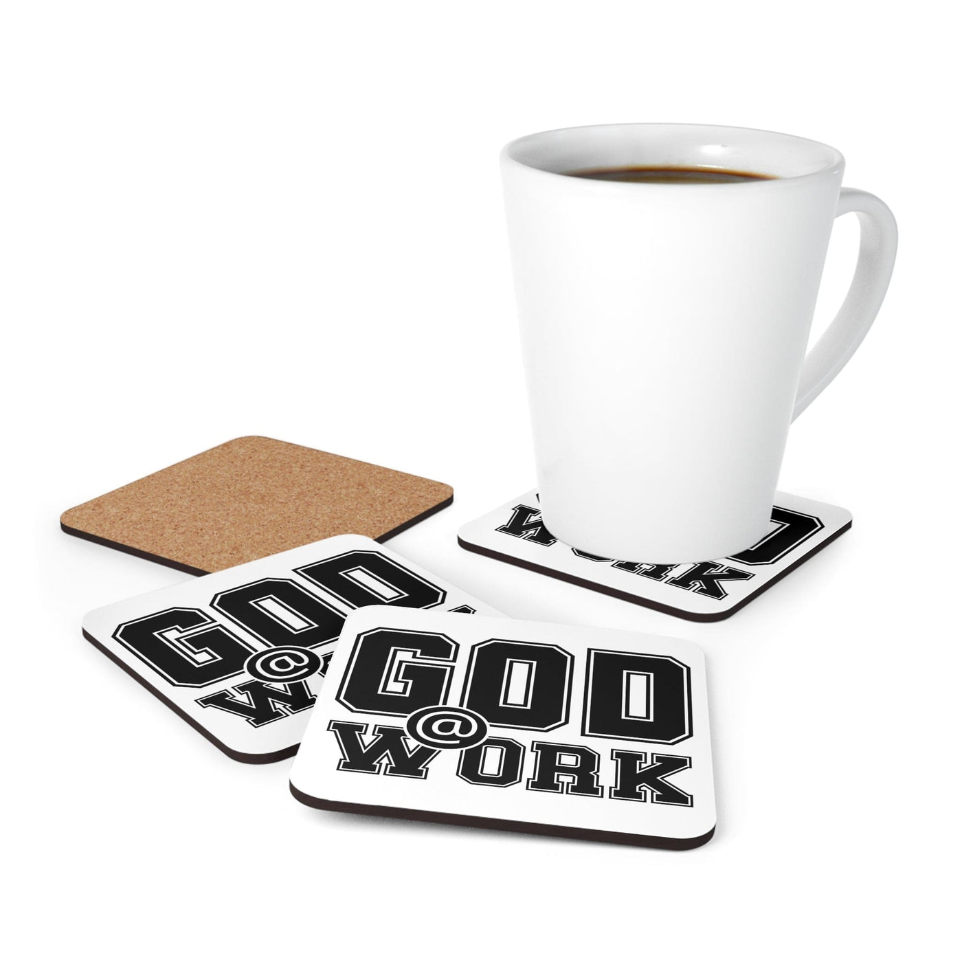 Coaster Set Of 4 For Drinks God @ Work Print - Decorative | Coasters