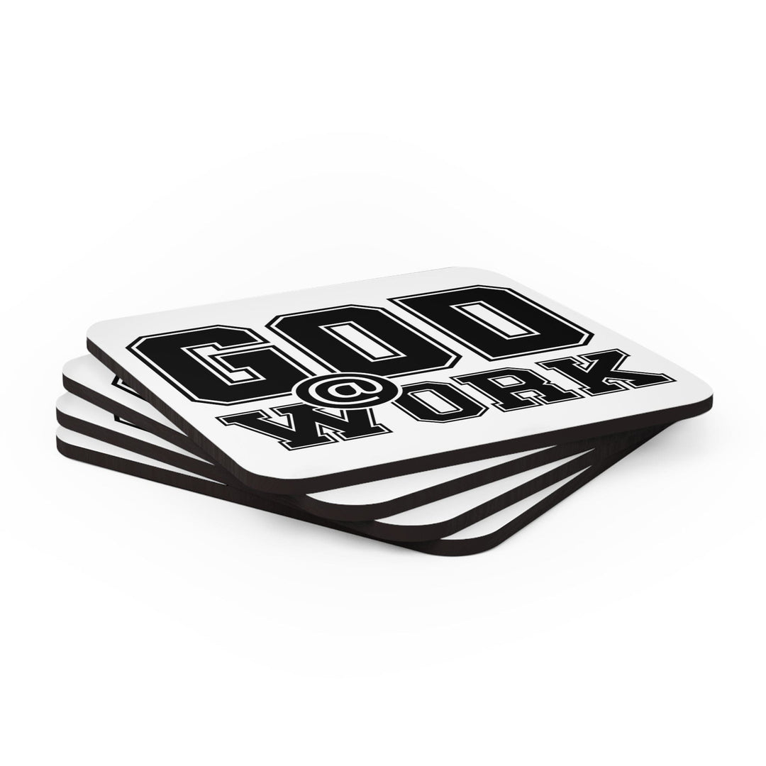 Coaster Set Of 4 For Drinks God @ Work Print - Decorative | Coasters