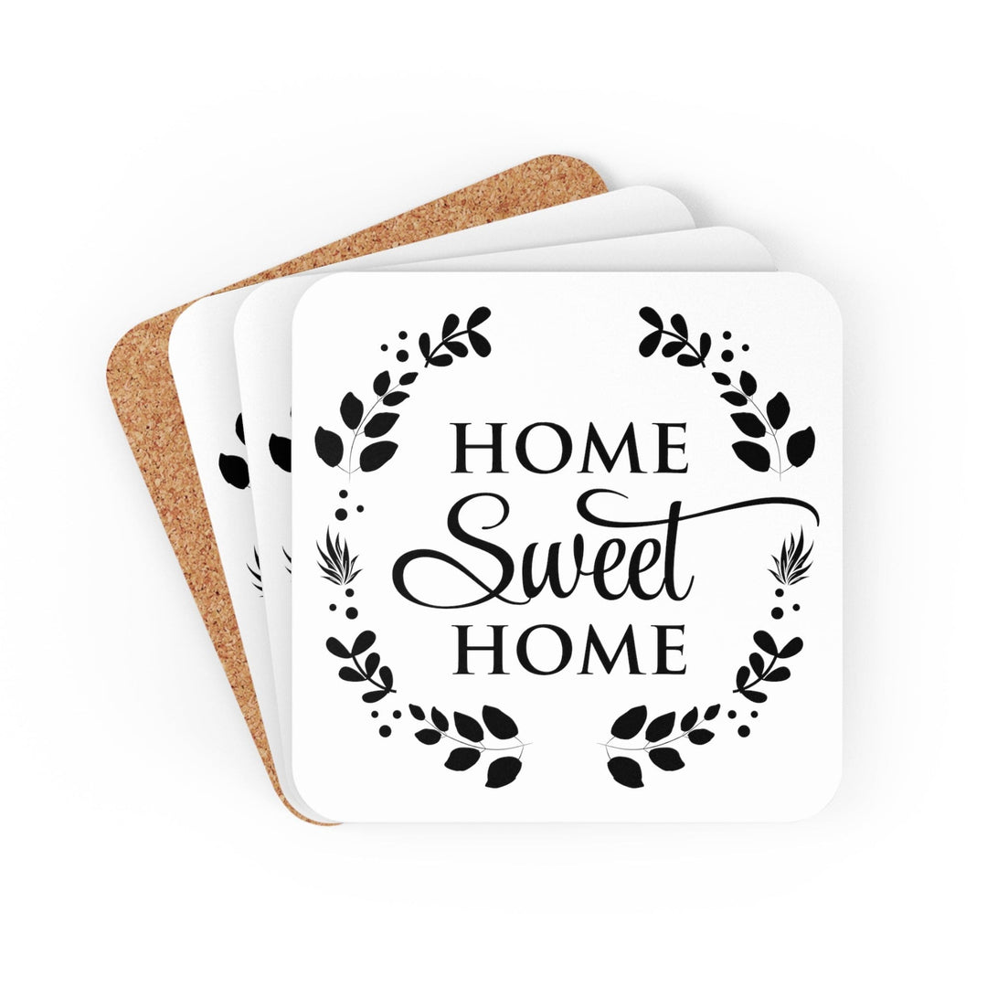 Coaster Set of 4 for Drinks Home Sweet Home - Decorative | Coasters