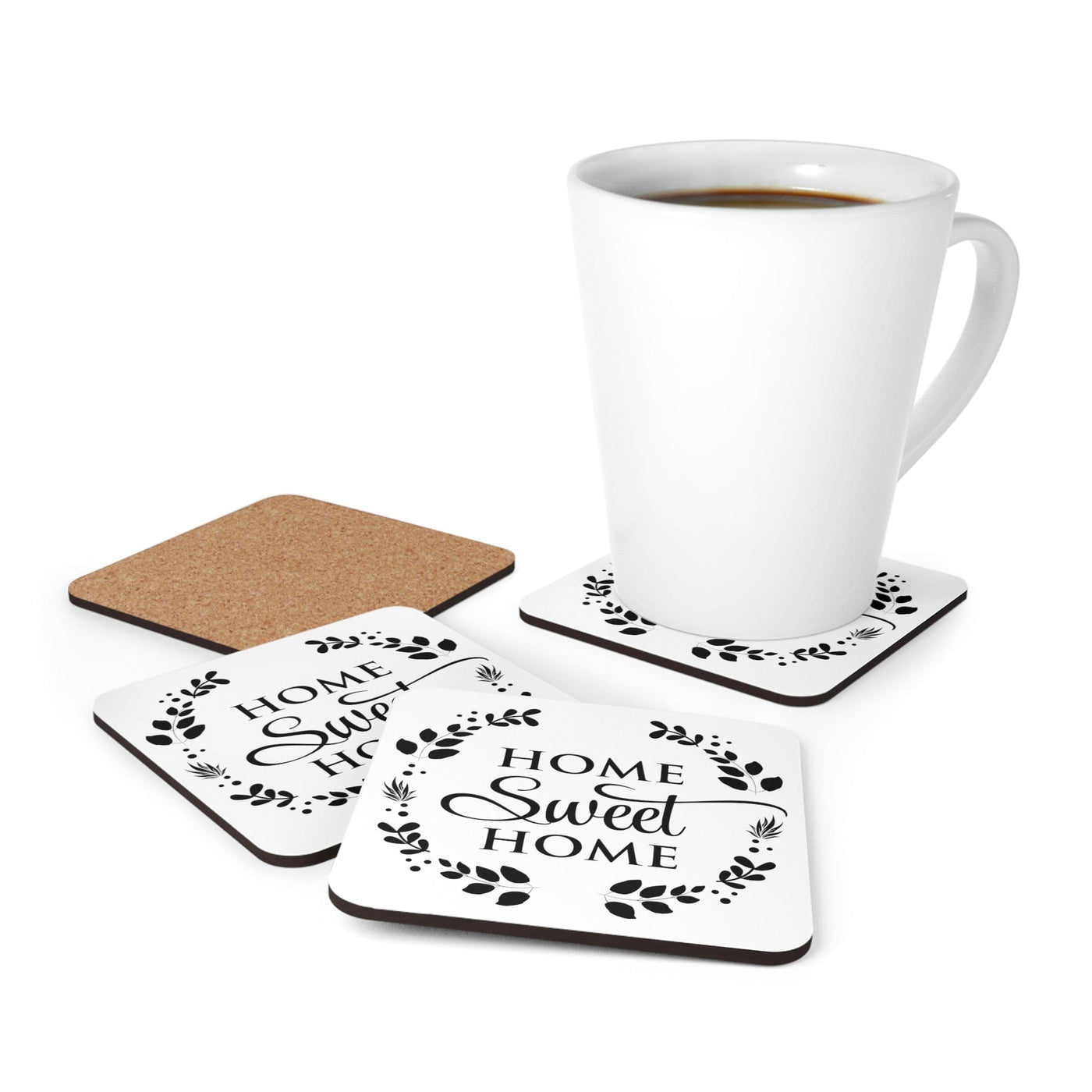 Coaster Set Of 4 For Drinks Home Sweet - Decorative | Coasters