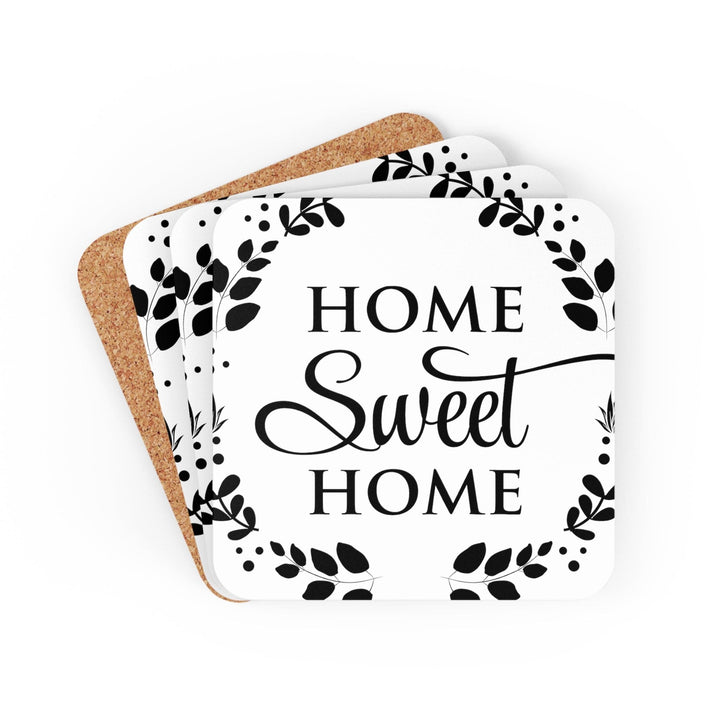 Coaster Set of 4 for Drinks Home Sweet Home - Decorative | Coasters