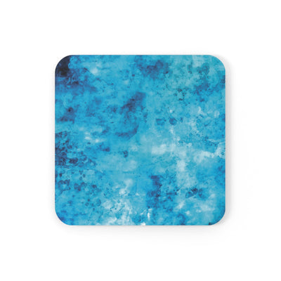 Coaster Set Of 4 For Drinks Light And Dark Blue Marble Illustration