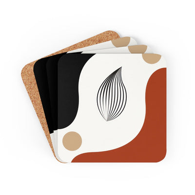 Coaster Set Of 4 For Drinks Line Art Print - Decorative | Coasters