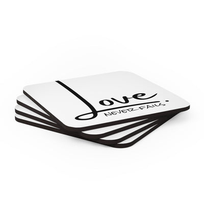 Coaster Set Of 4 For Drinks Love Never Fails - Decorative | Coasters