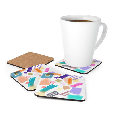 Coaster Set Of 4 For Drinks Pastel Pattern - Decorative | Coasters